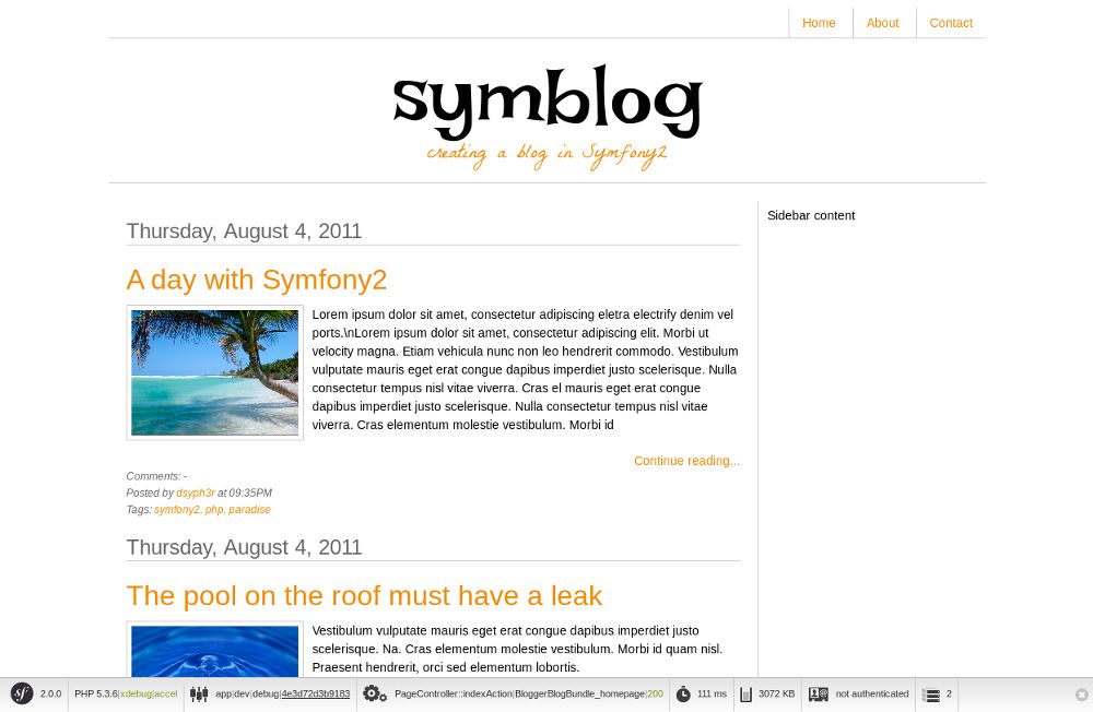 symblog homepage